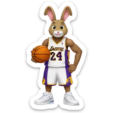 Kobe Bryant bunny sticker