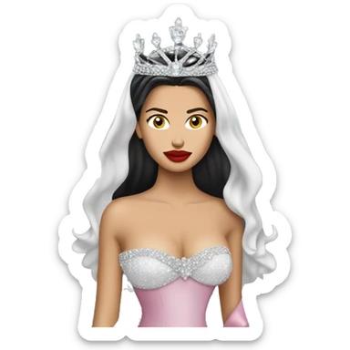 Adriana Lima wearing a tiara sticker