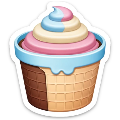 Neopolitan Ice-cream Tub sticker