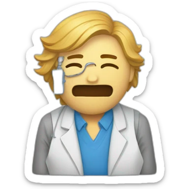 un informaticien qui dort sticker