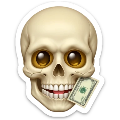 Money Skull Emoji Tongue Face sticker