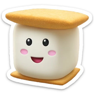 marshmallow wearing cracker hat sticker