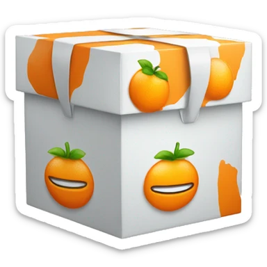 orange box sticker