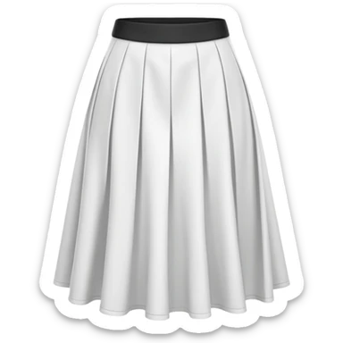 create a white midi skirt whitout pleats sticker