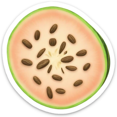 Melons with seed in the middle sticker
