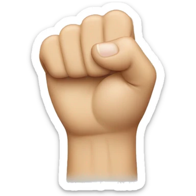 It is a hand movement that occurs by placing the thumb of a fist-shaped hand between the index and middle fingers of the same hand. sticker