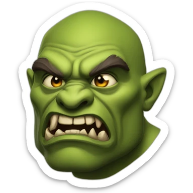 Orc(world of warcraft) expressing a lack of interest sticker