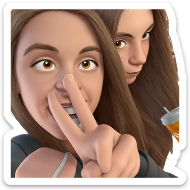 friends enjoying drinks together sticker