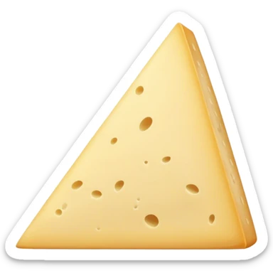 dense full thin parmigiano triangle side view sticker