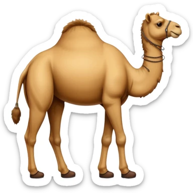 Camel Head Refrigerator Body Camel Legs Wear And Brown Boots sticker