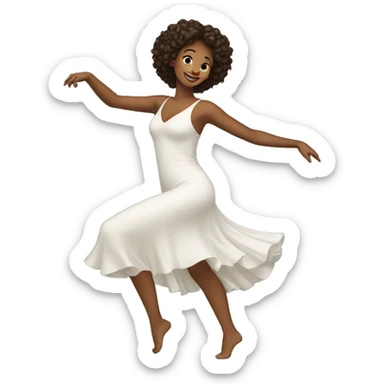 Beautiful woman dancing sticker
