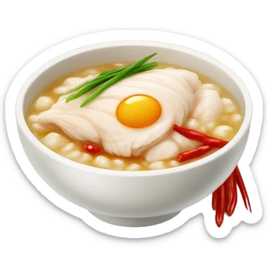 chicken congee with chili oil sticker