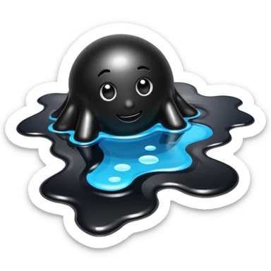 oil spill on floor  sticker