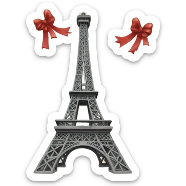 christmas eiffel tower sticker