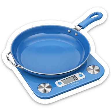 modern Scale with Blue Pans sticker