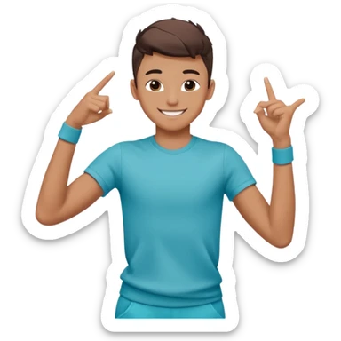 boy tiktok dance half body no tiktok logo sticker