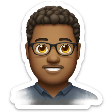 A fat looking guy hes 20 wears glasses has only a goaty  sticker