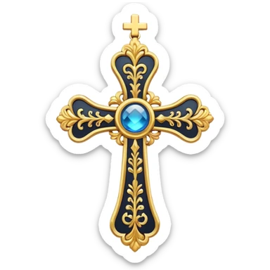 Orthodox cross. Transparent bakgrund. sticker