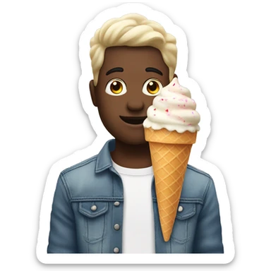 I want a guy with ice cream cone on his head sticker
