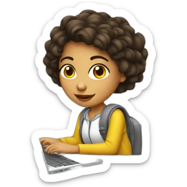 Graphic Designer colombian girl with laptop sticker
