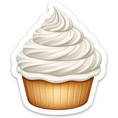 chantilly whipped cream swirl, simple and iconic sticker