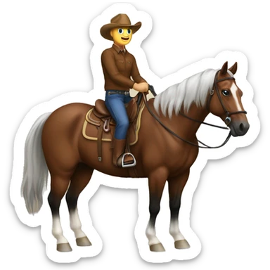 Reining Horse Brown  sticker