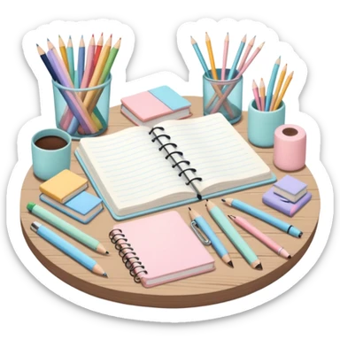 school supplies cottage core  sticker