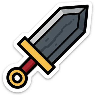 a large sword inspired by Berserk, detailed and imposing, dramatic fantasy style, metallic textures, fantasy icon sticker