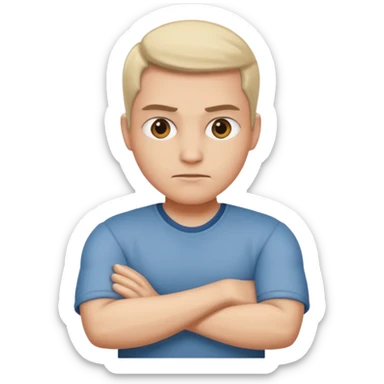 mad crossing arms sticker