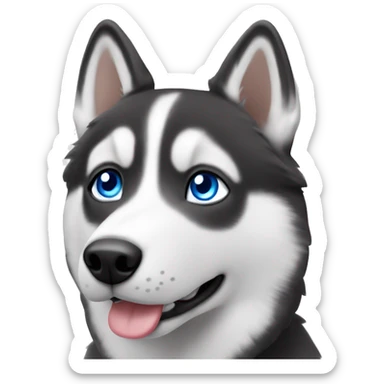 husky ￼ with blue eyes ￼ sticker