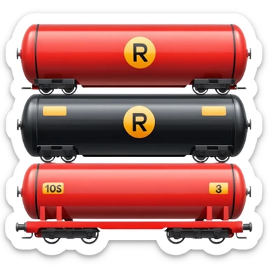 railway fuel car sticker