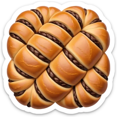 sweet romanian bread with cacao lines inside sticker