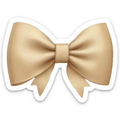 Beige bow sticker