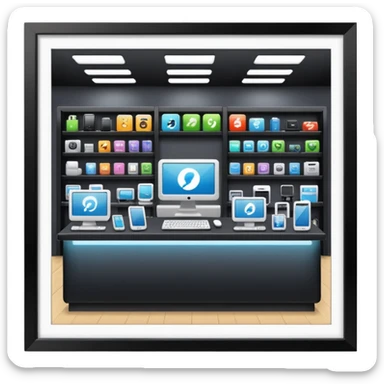technology shop sticker