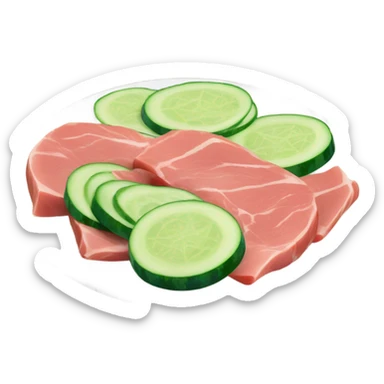 Tuna and cucumber  sticker