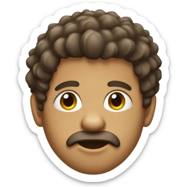 bear with permed hair sticker