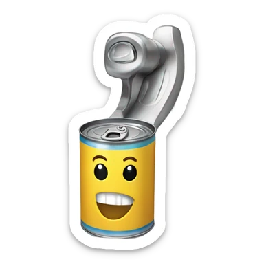 Can opener into the bath tub sticker