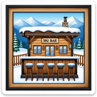 ski bars sticker