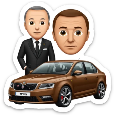 Recep Tayyip Erdoğan Skoda Octavia rs kullanıyor sticker
