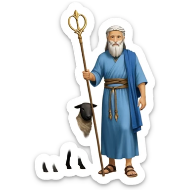 In the Hebrew Bible, Jethro[a] was Moses's father-in-law, a Kenite shepherd and priest of Midian,[, Moses' father-in-law is initially referred to as "Reuel" (Exodus 2:18) but afterwards as "Jethro" (Exodus 3:1). He was also identified as the father of Hobab in Numbers 10:29 sticker