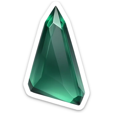 smooth green obsidian shard sticker