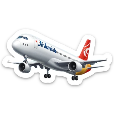 Indonesia airlines take off in airport sticker