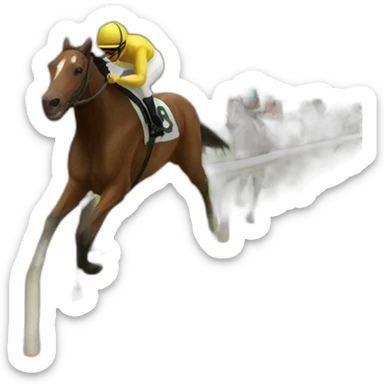 a horse race sticker