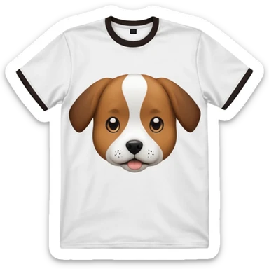 t-shirt with dog on front sticker