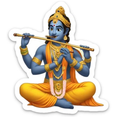  Krishna with flute sticker