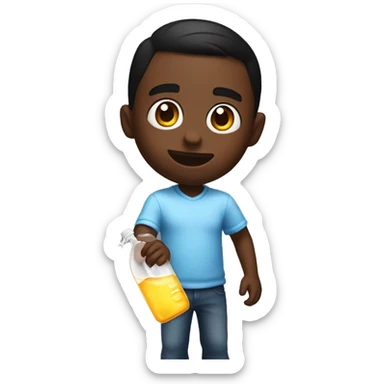 Diddy in diddy party holding baby oil sticker