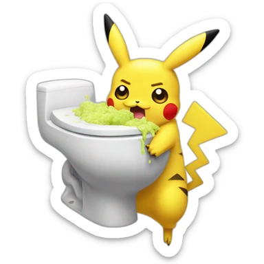 Pikachu Vomits sticker