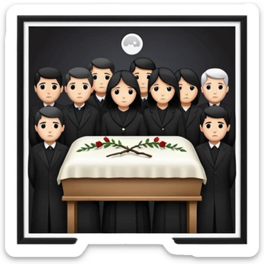 burial ceremony sticker