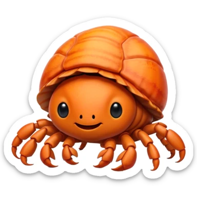 Kawaii Hermit crab sticker