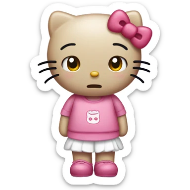 sad hello kitty sticker